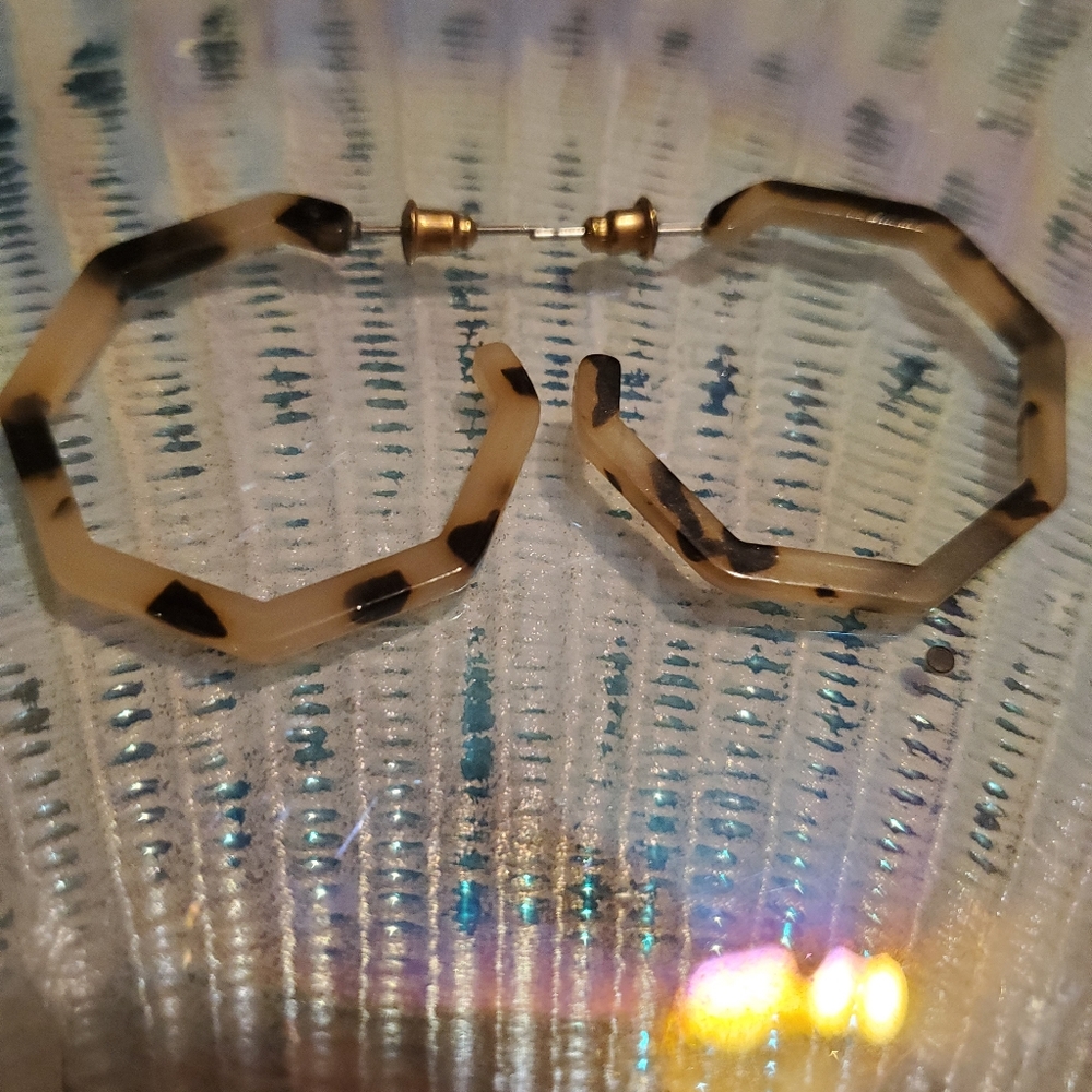 Brown Acrylic Hoops